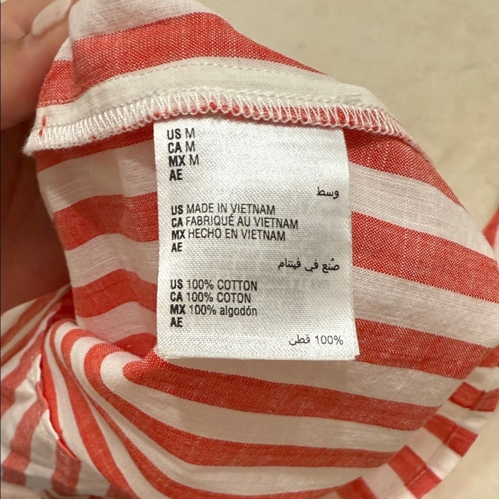 Style & Co. Red and White Striped Blouse Medium M - Picture 6 of 6